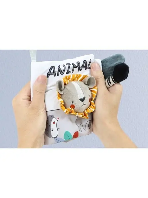 Surik Toys Мягкая книжка шуршалка с хвостиками, вариант, фото 6
