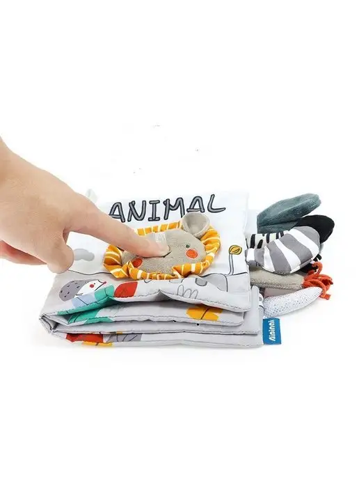Surik Toys Мягкая книжка шуршалка с хвостиками, вариант, фото 7