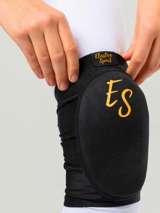 Elastica Sport Наколенники для художественной гимнастики, 4-16 лет, черный