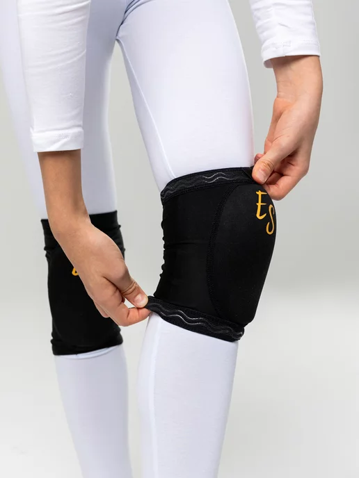 Elastica Sport Наколенники для художественной гимнастики, 4-16 лет, черный, фото 2