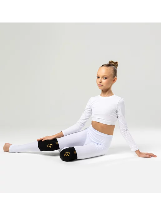 Elastica Sport Наколенники для художественной гимнастики, 4-16 лет, черный, фото 4