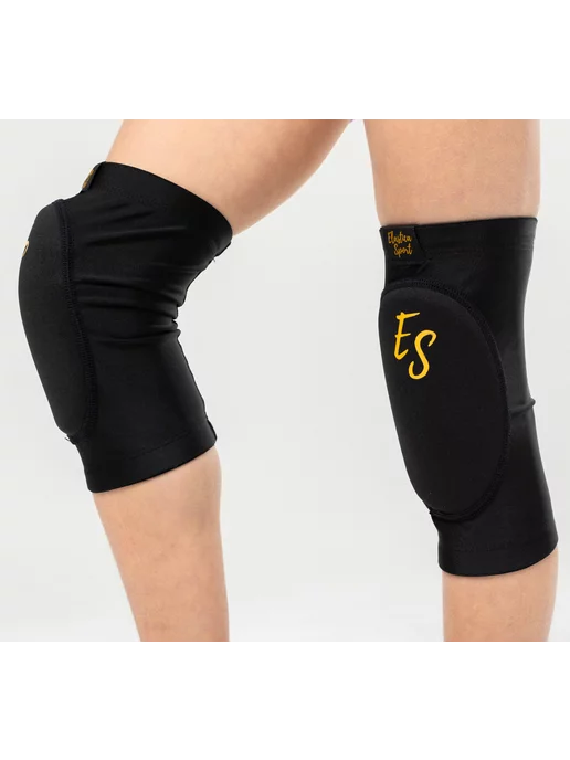 Elastica Sport Наколенники для художественной гимнастики, 4-16 лет, черный, фото 7