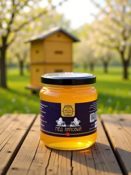 BALOV HONEY Мед натуральный Липовый кавказ 650 г сбор 2026 г, 650 г, фото 2