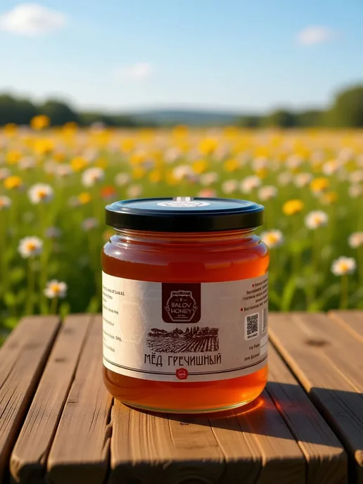 BALOV HONEY Мед натуральный Гречишный 650 г сбор 2026 г, 650 г, фото 2