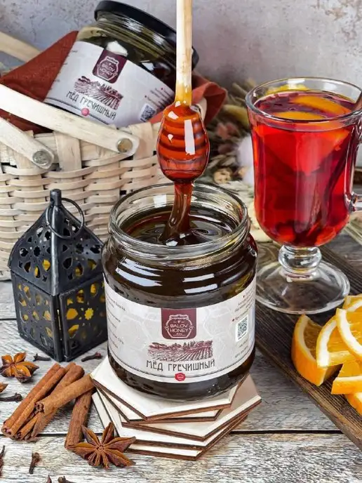 BALOV HONEY Мед натуральный Гречишный 650 г сбор 2026 г, 650 г, фото 3