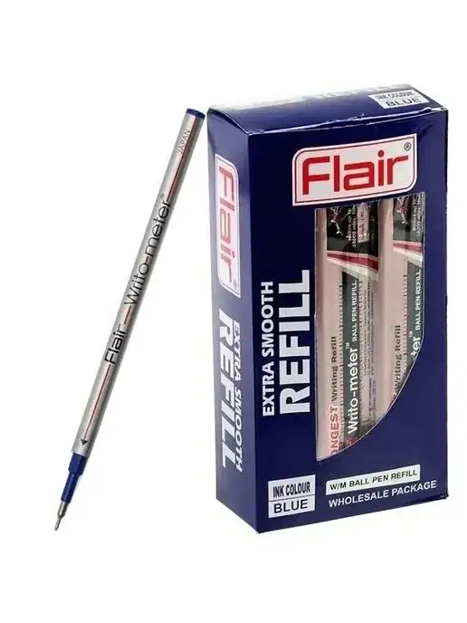 FLAIR Стержень шариковый Writo-meter 0,7 мм. синий, 10 шт, 10 шт