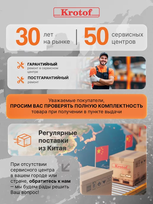 Krotof Фен строительный технический с регулировкой температуры, черный, фото 8