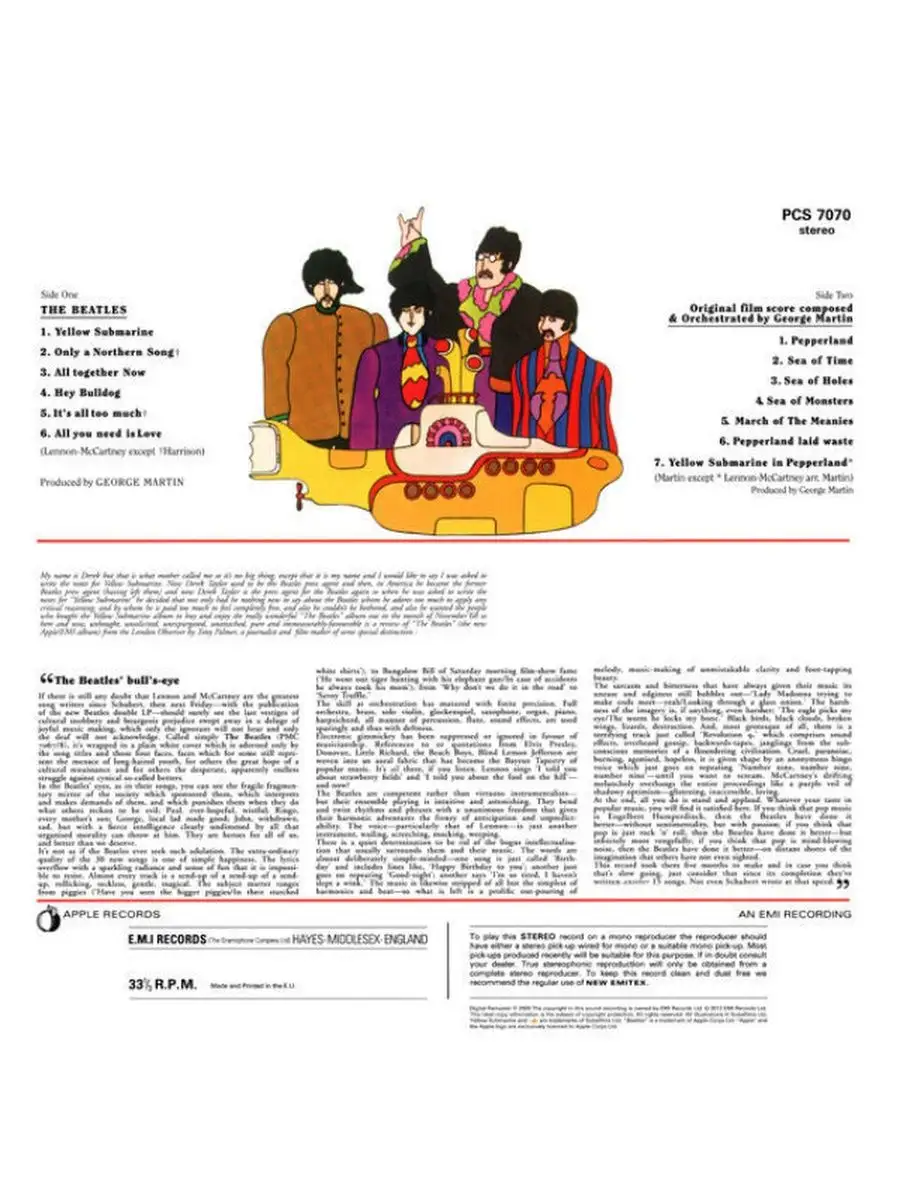 Виниловая пластинка The Beatles - Yellow Submarine LP РЕСПYБЛИКА 138872696  купить за 4 138 ₽ в интернет-магазине Wildberries