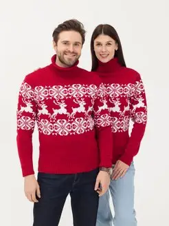 Новогодний свитер с горлом оленями мужской женский оверсайз Stellato Knitwear 138873447 купить за 2 256 ₽ в интернет-магазине Wildberries