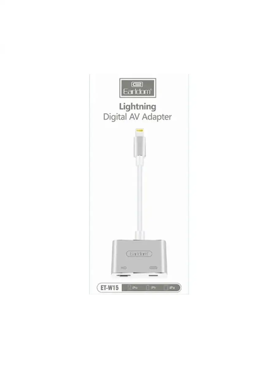 Переходник Lightning на HDMI и Lightning для телефона Earldom 138877126  купить за 733 ₽ в интернет-магазине Wildberries