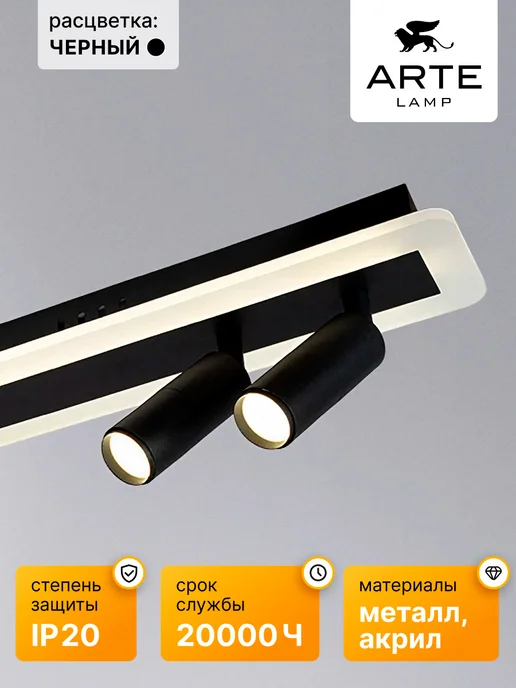 Arte Lamp Спот TOMMY A2607PL-30BK, черный, фото 3