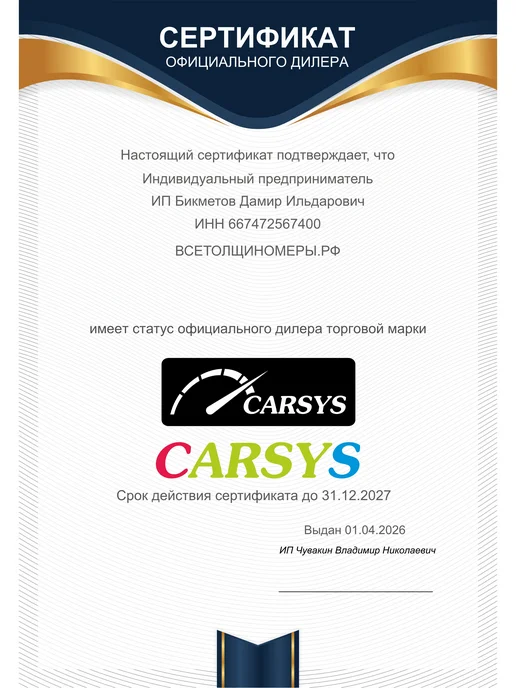CARSYS Толщиномер Автоподбор с двумя чехлами, черный, фото 3