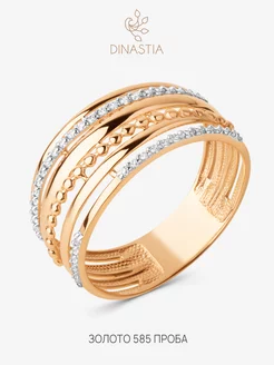 Золотое кольцо женское 585 DINASTIA.GOLD 138899993 купить за 22 227 ₽ в интернет-магазине Wildberries