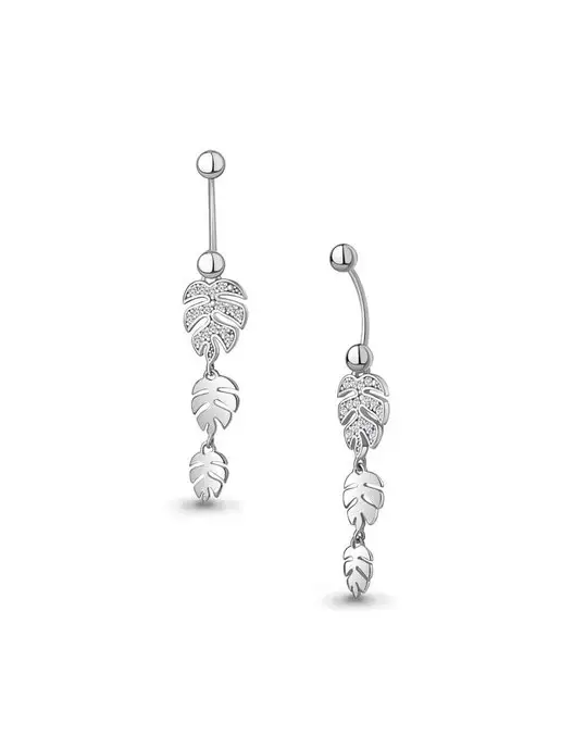 AQUAMARINE Ювелирный пирсинг из серебра 925 с родированием, серебристый