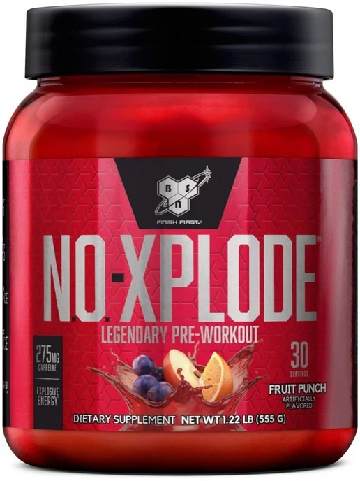 BSN No Xplode предтрен мощный 555 г, Фруктовый пунш, 555 г, фото 4