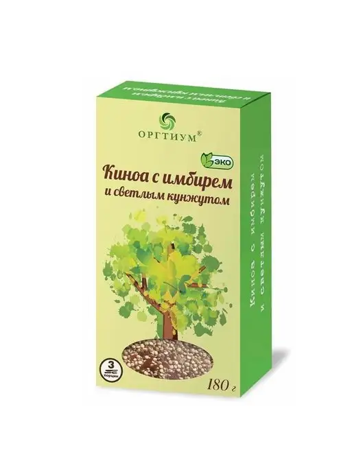 Оргтиум Киноа с имбирем и светлым кунжутом, 1 шт. 180 гр, 1 шт, 180 г, фото 2