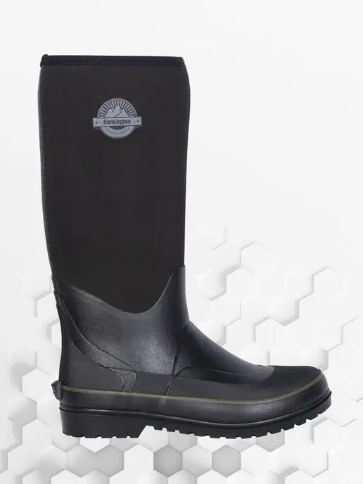 REMINGTON synergy world Сапоги резиновые Remington Men Woody Island Boots Black, черный, фото 5