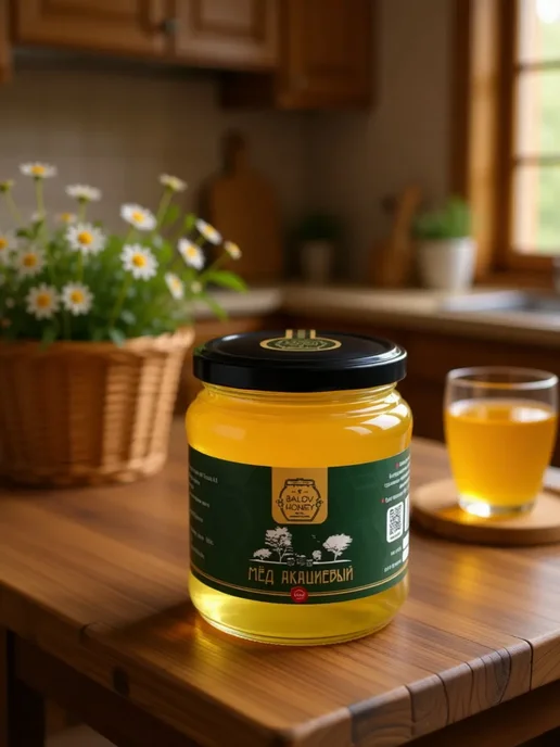 BALOV HONEY Мед натуральный Белая акация 650 г сбор 2026 г, 650 г, фото 2