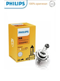 Галогенная лампа H4 Vision 1шт 12342PRC1 Philips 138914556 купить за 288 ₽ в интернет-магазине Wildberries