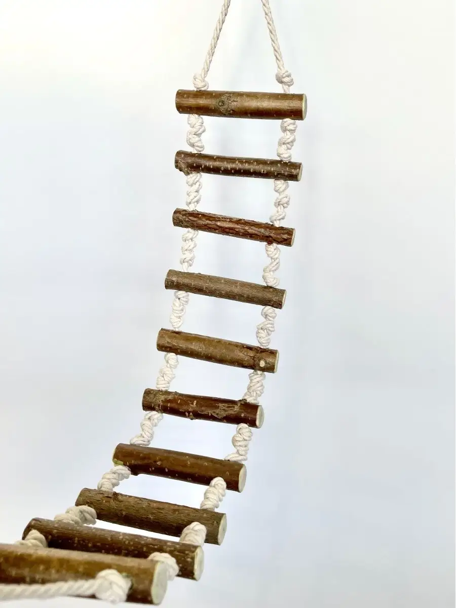 Лестница в клетку для птиц Trixie, Natural Living rope ladder, 3 rungs/40 см | obuhuchete.ru