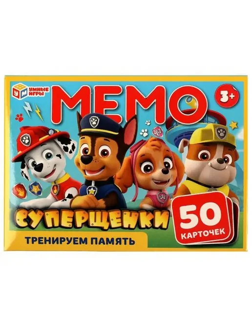 Умные игры Настольная игра для детей мемо Суперщенки, синий, фото 4