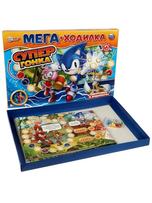 Умные игры Настольная игра для детей Ходилка Супергонка, голубой, фото 4