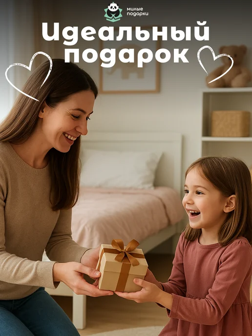 Милые подарки Зеркало двустороннее косметическое для макияжа карманное, бежевый, фото 5