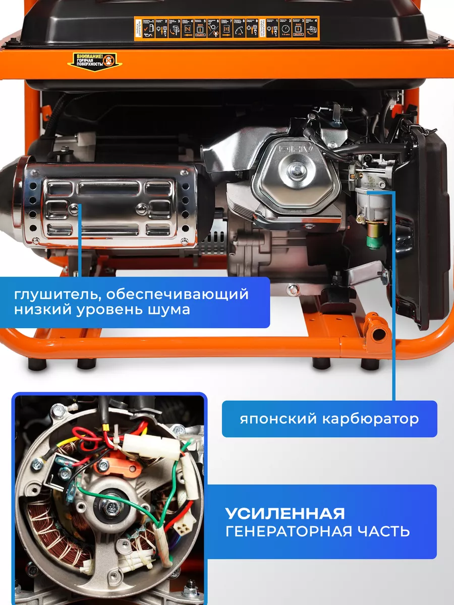 Генератор бензиновый Электростанция 7.5 кВА ELECTROLITE 138975681 купить за  43 366 ₽ в интернет-магазине Wildberries