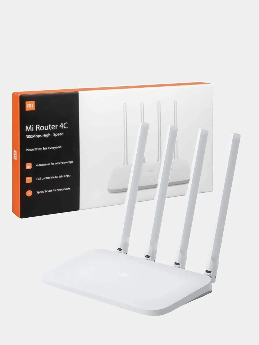 Роутер Wi-Fi Mi Router 4C (White) 300 mb Xiaomi 138978057 купить за 1 276 ₽  в интернет-магазине Wildberries