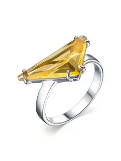 Кольцо цитрин серебро с камнем треугольник VG jewelry 138983781 купить за 1 195 ₽ в интернет-магазине Wildberries