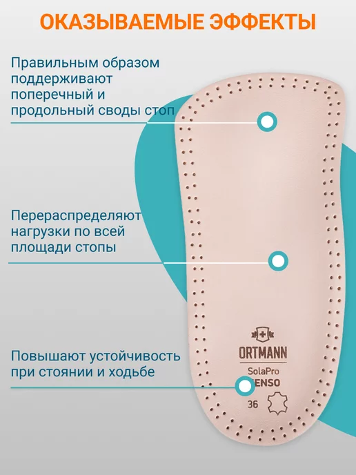 ORTMANN Полустельки ортопедические SolaPro Senso, бежевый, фото 6