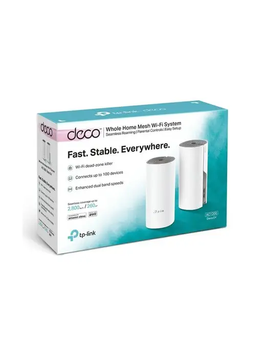 TP-link Беспроводная MESH-система Wi-Fi Deco E4 (2 модуля), 2 шт, фото 3