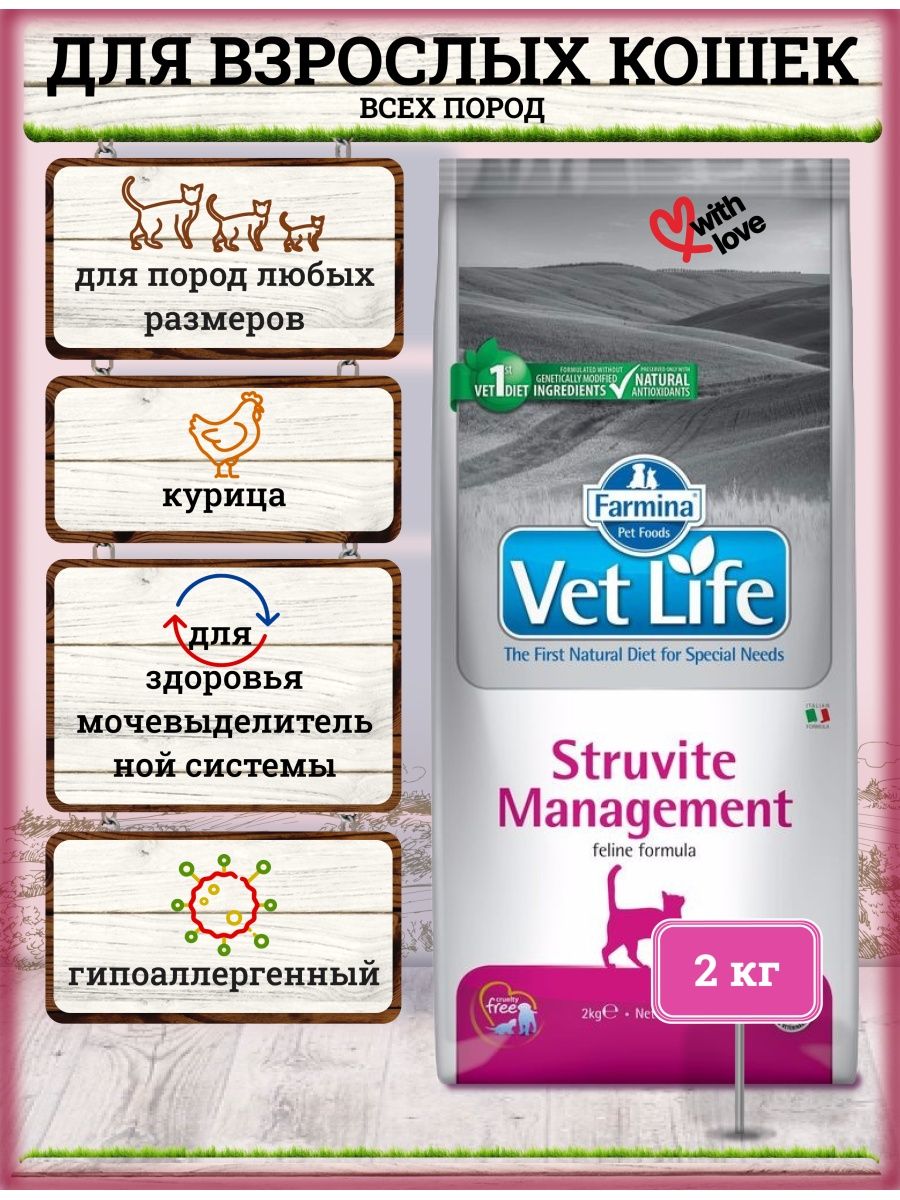 Фармина струвит для кошек 2 кг. Vet Life Struvite для кошек при мкб струвитного типа. Farmina vet Life Cat Struvite при мкб 2кг.