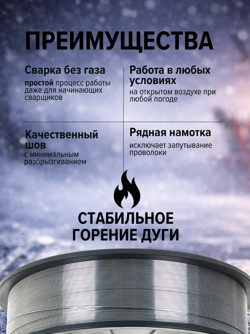 Edon Проволока сварочная самозащитная порошковая 1мм 1кг, 1 кг, фото 3
