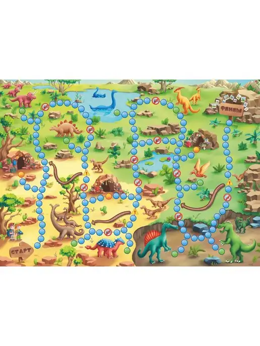 KoroBoom Настольная игра-ходилка "Диноходилка", бродилка, вариант, фото 6