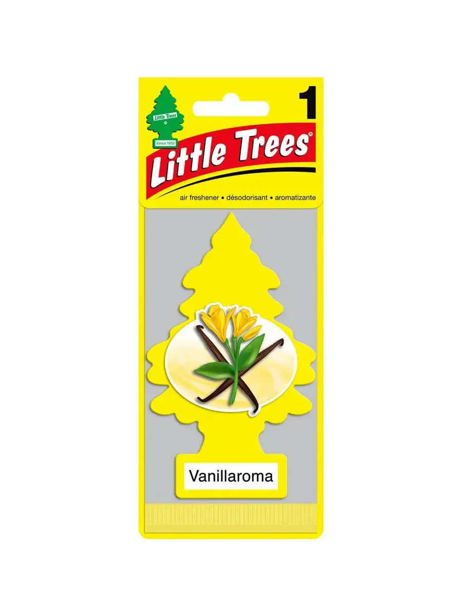 Ароматизатор в машину Ёлочка (Аромат ванили) (Vanillaroma) Little Trees  139000803 купить за 380 ₽ в интернет-магазине Wildberries