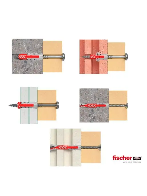 Fischer Дюбель фишер для гипсокартона бетона DUOPOWER 12х60 25 шт, 12x60, 25 шт, фото 2