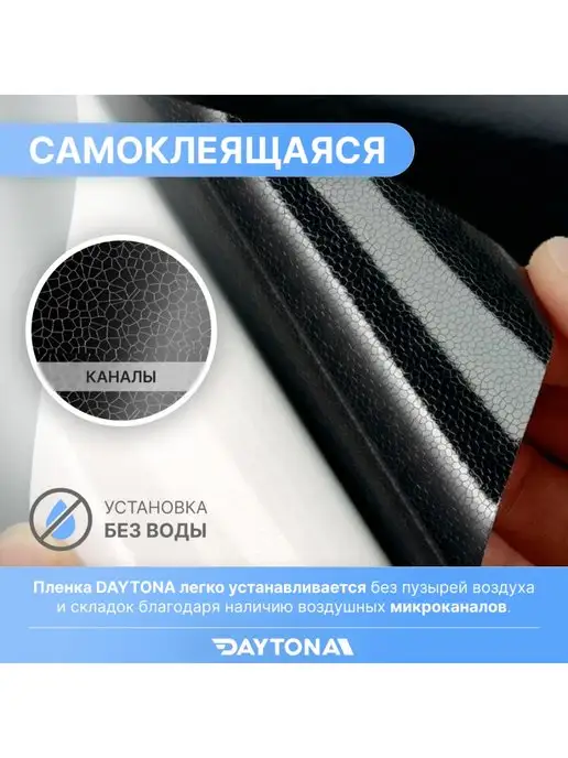 DAYTONA Пленка для мебели Глянцевая черная 5м х100см, 5 м, фото 3