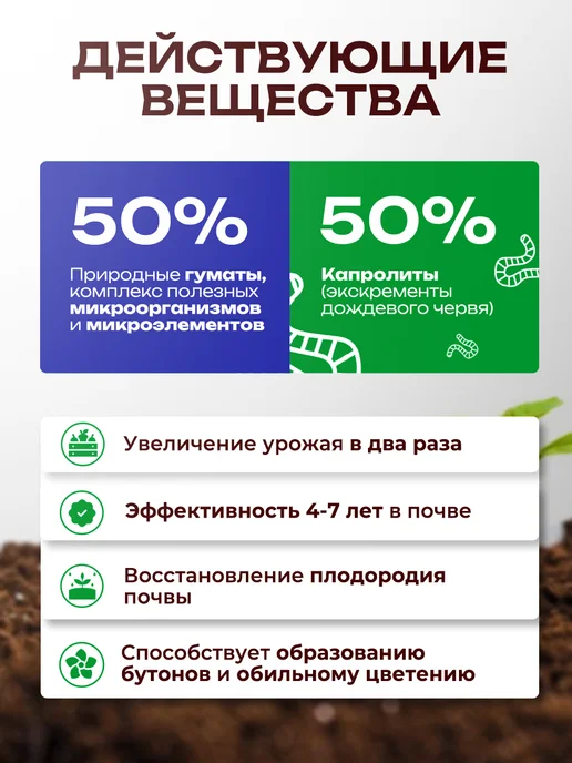 Ecolike Удобрение Биогумус жидкий для комнатных растений, цветов, вариант, фото 7