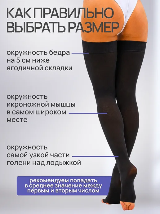центр компресс Компрессионные чулки 1 класс на операцию без силикона, черный, фото 7