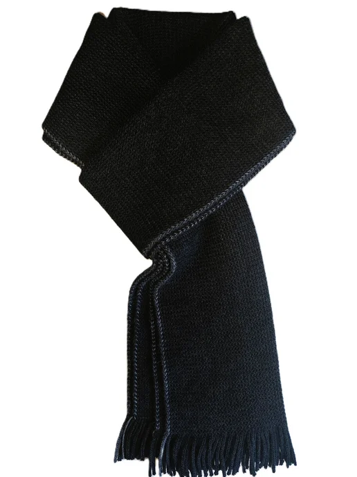 Infinity snood Шарф Зима теплый шерстяной, черный, фото 4