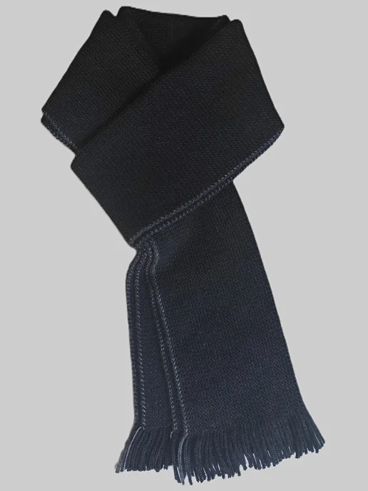 Infinity snood Шарф Зима теплый шерстяной, черный, фото 5