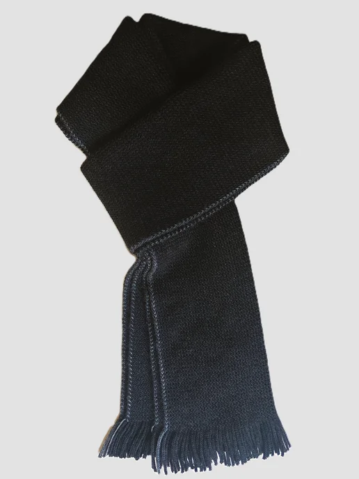 Infinity snood Шарф Зима теплый шерстяной, черный, фото 6