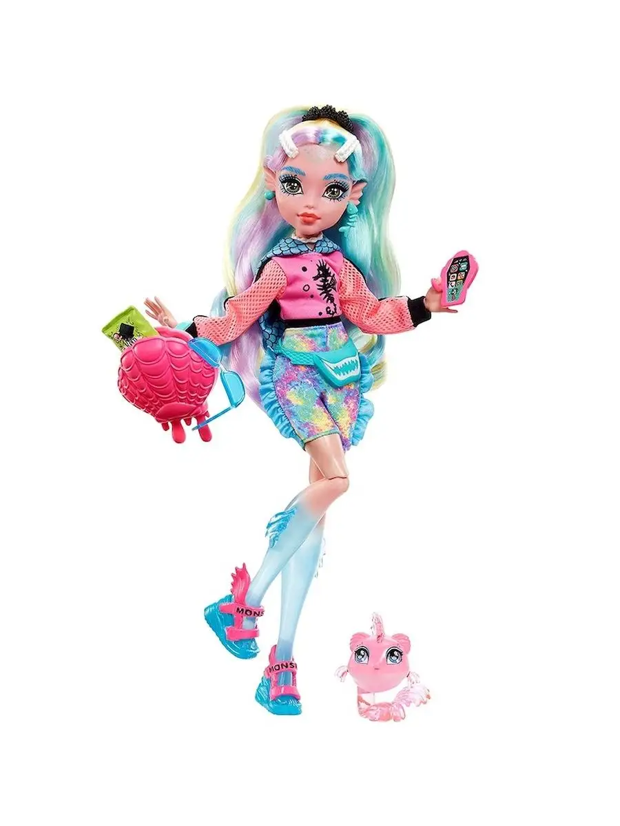 Кукла Монстер Хай Лагуна Блю с питомцем (выпуск 2022 года) Monster High  139069648 купить за 7 172 ₽ в интернет-магазине Wildberries