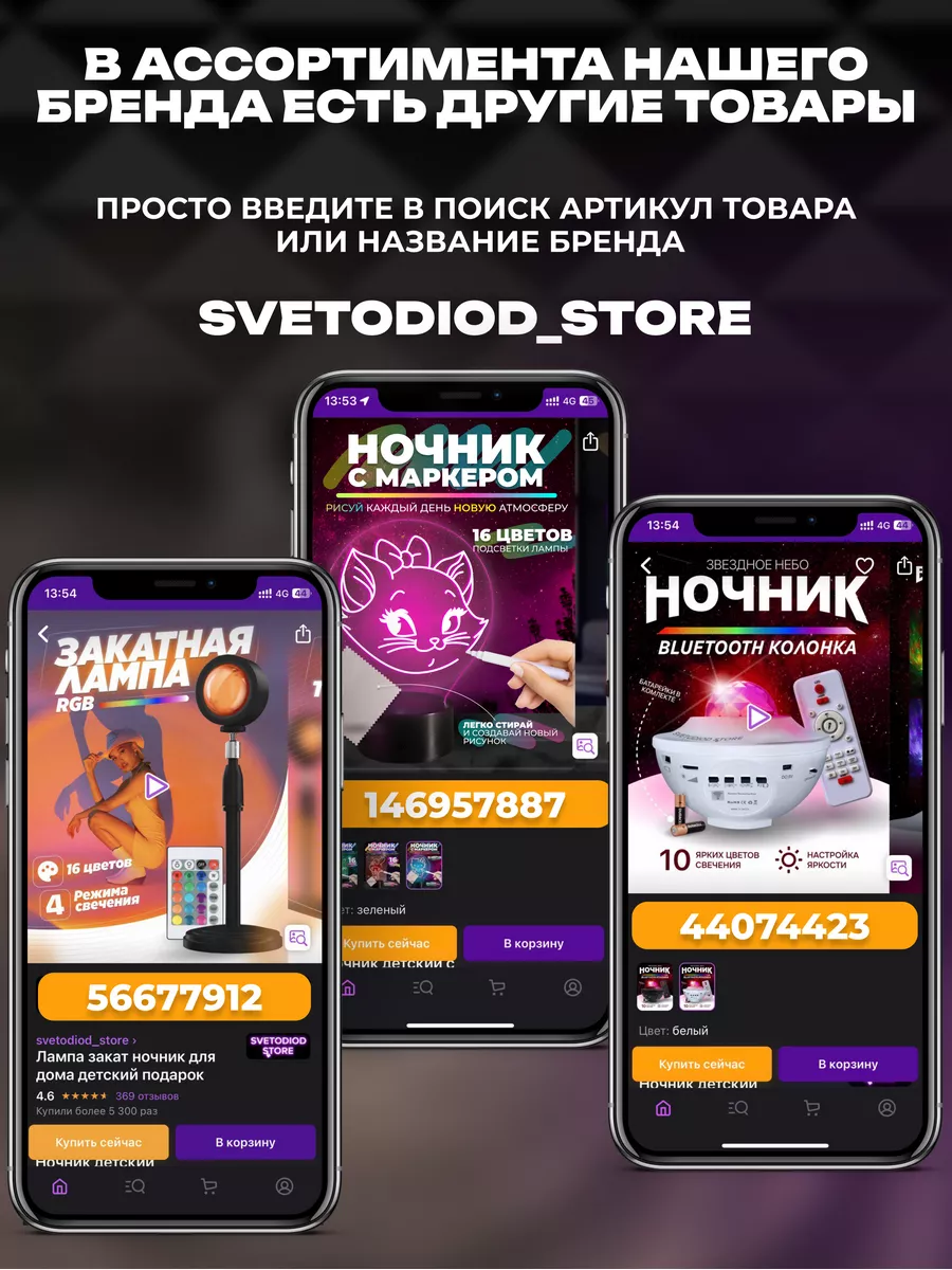 Ночник-светильник в розетку svetodiod_store 139103999 купить за 539 ₽ в  интернет-магазине Wildberries