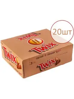 Шоколадный батончик Twix, 1 / 5 / 10 / 20 / 40 шт по 55 гр. Twix 139105964 купить за 1 527 ₽ в интернет-магазине Wildberries