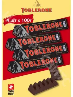 Тоблерон Dark 100 g х 4шт Toblerone 139198575 купить за 665 ₽ в интернет-магазине Wildberries