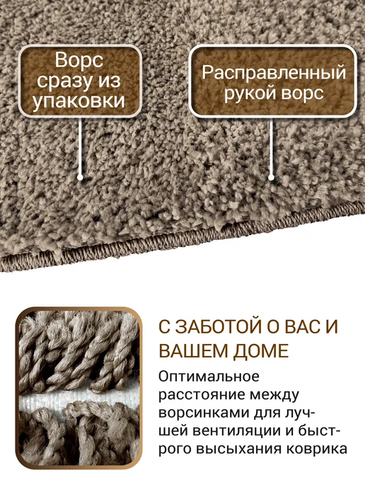 Icarpet Коврик для ванной и туалета пушистый 40х60, 40x60, фото 6
