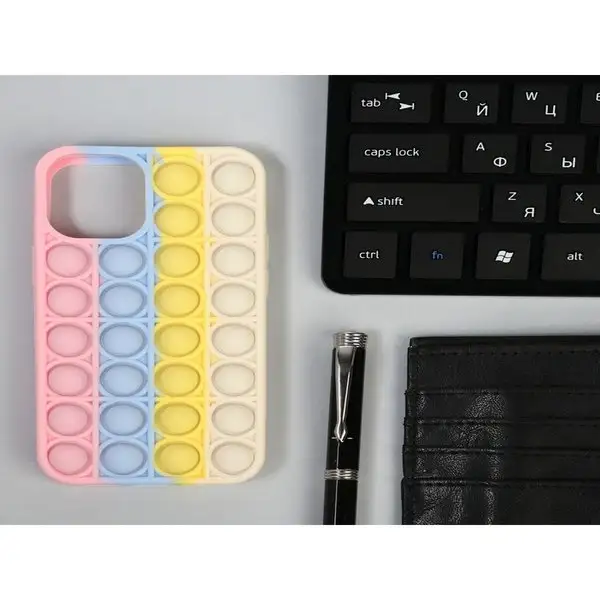 Чехол POP IT, для iPhone 12 mini, силиконовый, разноцветный