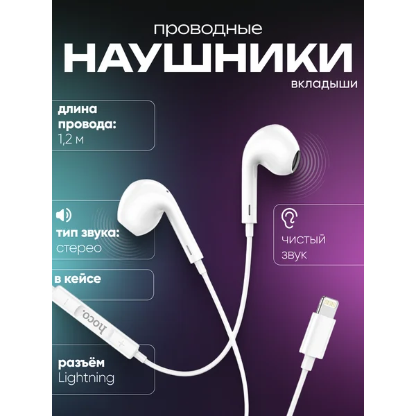 Наушники проводные вкладыши